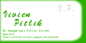 vivien pitlik business card